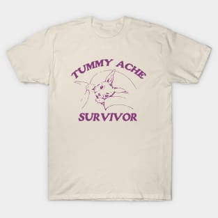 Tummy Ache Survivor T Shirt, Tummy Ache Tee, Meme T Shirt, Vintage Cartoon T Shirt, Aesthetic Tee, Unisex T-Shirt